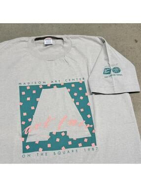 Jerzees Men's Grey and Multi Tshirt